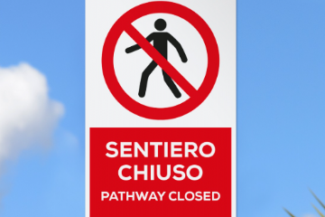 Chiusura momentanea del &quot;Sentiero delle Vallette&quot; e &quot;del Dente&quot; per motivi di sicurezza.