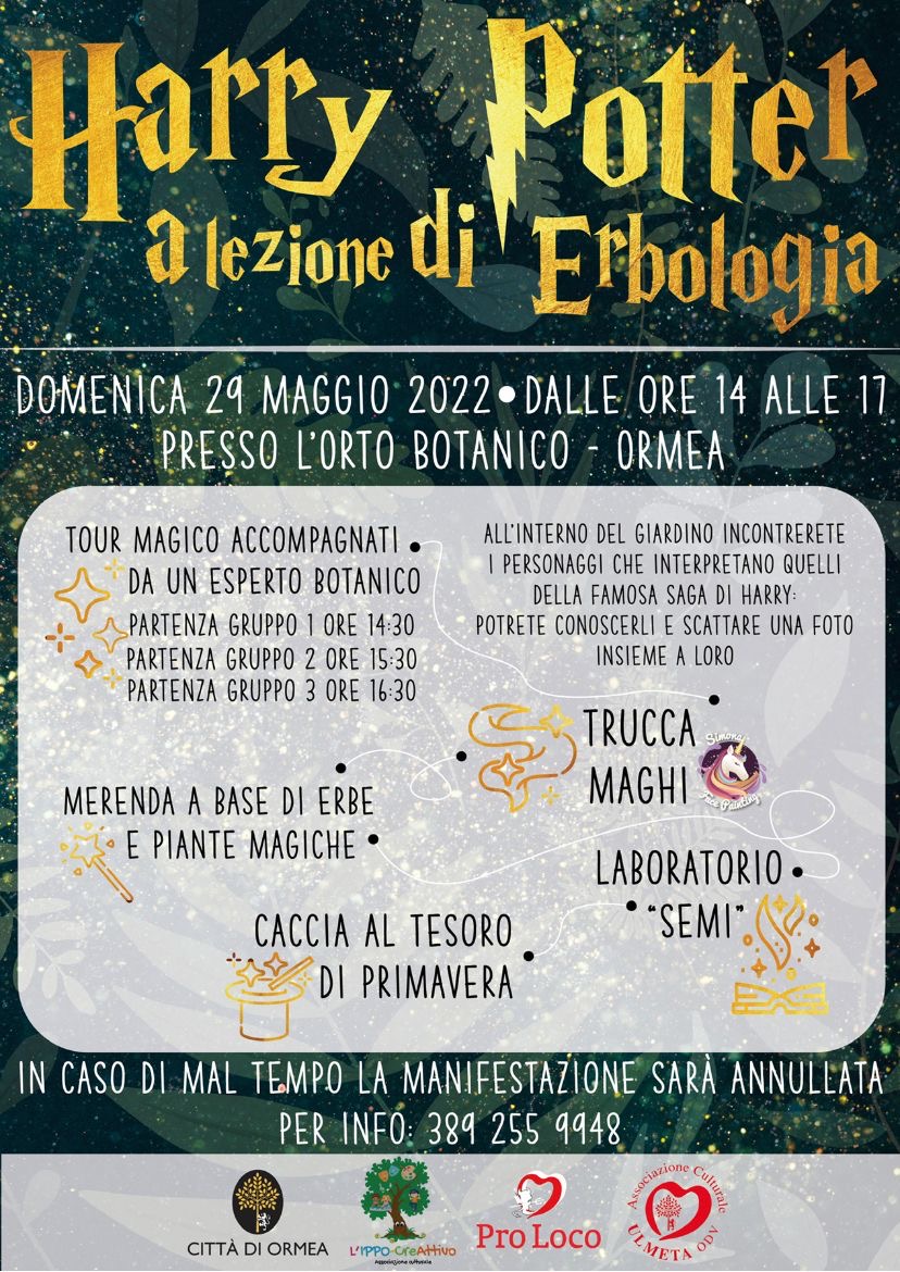 Harry Potter a lezione di Erbologia - Città di Ormea